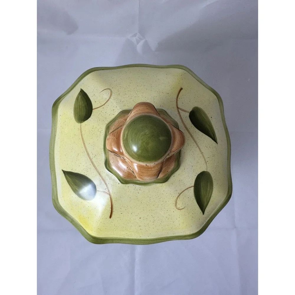 Medici Tabletops Unlimited  Canister/Cookie Jar XL Yellow Green Fruit Lid